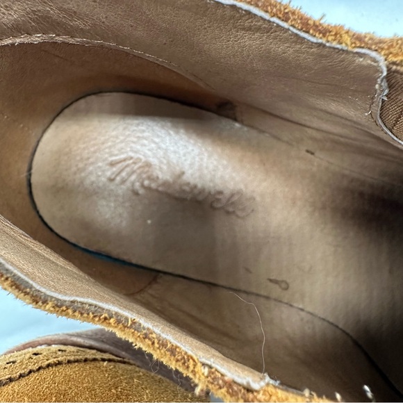 Madewell The Grayson Brogue Chelsea Ankle Boots Womens Size 8.5 Brown Western - Picture 5 of 10